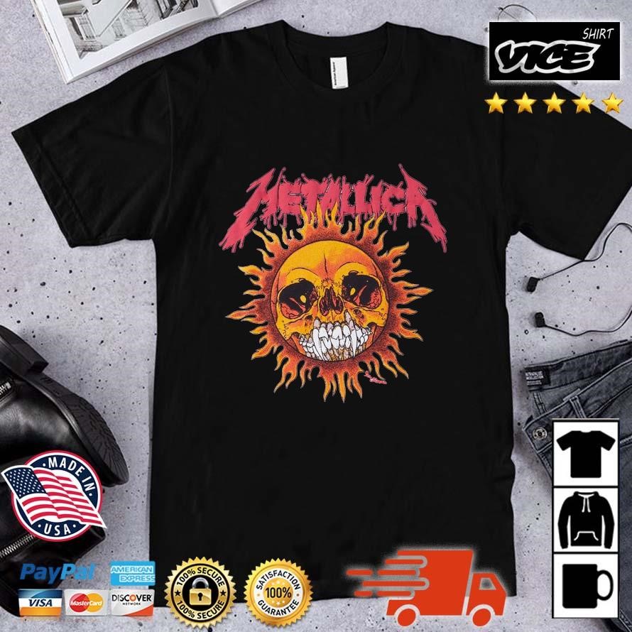 Official Metallica Sun Puff Print Shirt